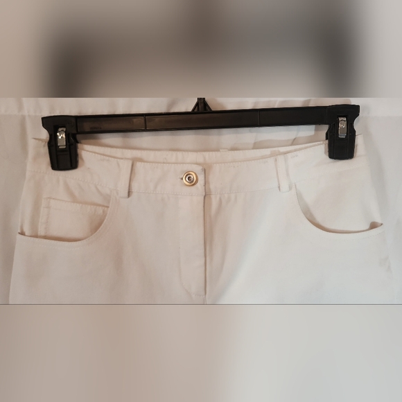 St. John Collection Women's Straight High-rise White Jeans Size 6 - Picture 4 of 14